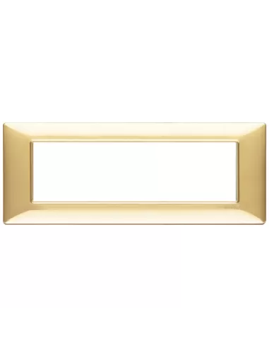 Vimar 14657.24 Placa Plana 7 Módulos Oro Pulido